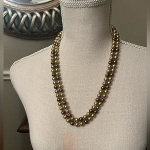 48” Kissaka Multi-golden Bronze Pearl Necklace